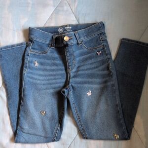Girls Butterfly Embroidered Jeggings (L 10/12)